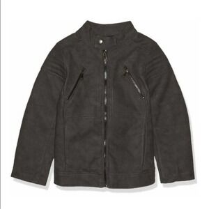 Urban Republic Kids Faux Leather Moto Biker Jacket Full Zip‎ Gray XL (18/20)